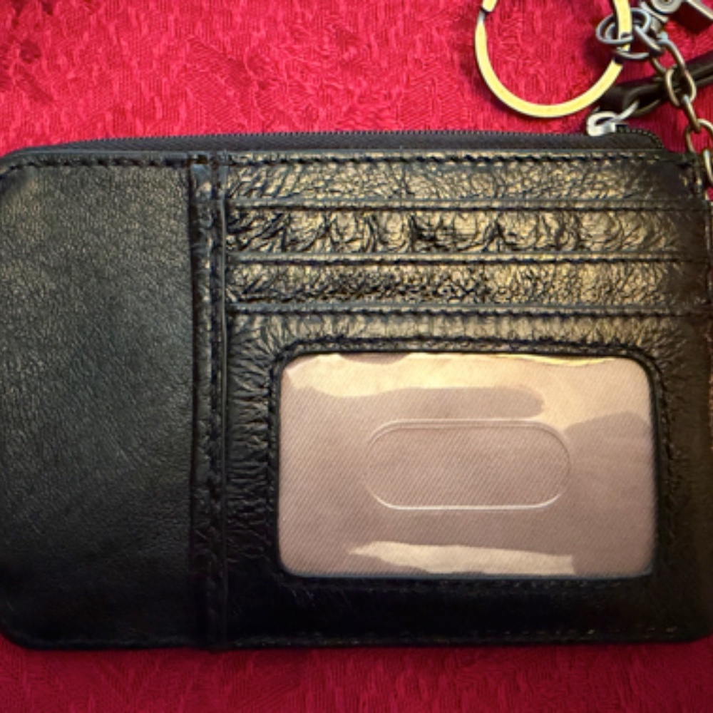 The Sak Iris Black Leather Card Wallet - Picture 3 of 4